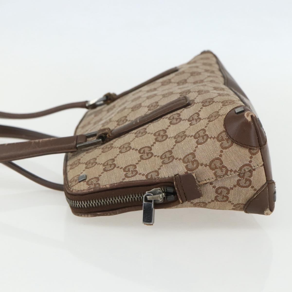 GUCCI GG Canvas Hand Bag Beige 001 4283 Auth 151530