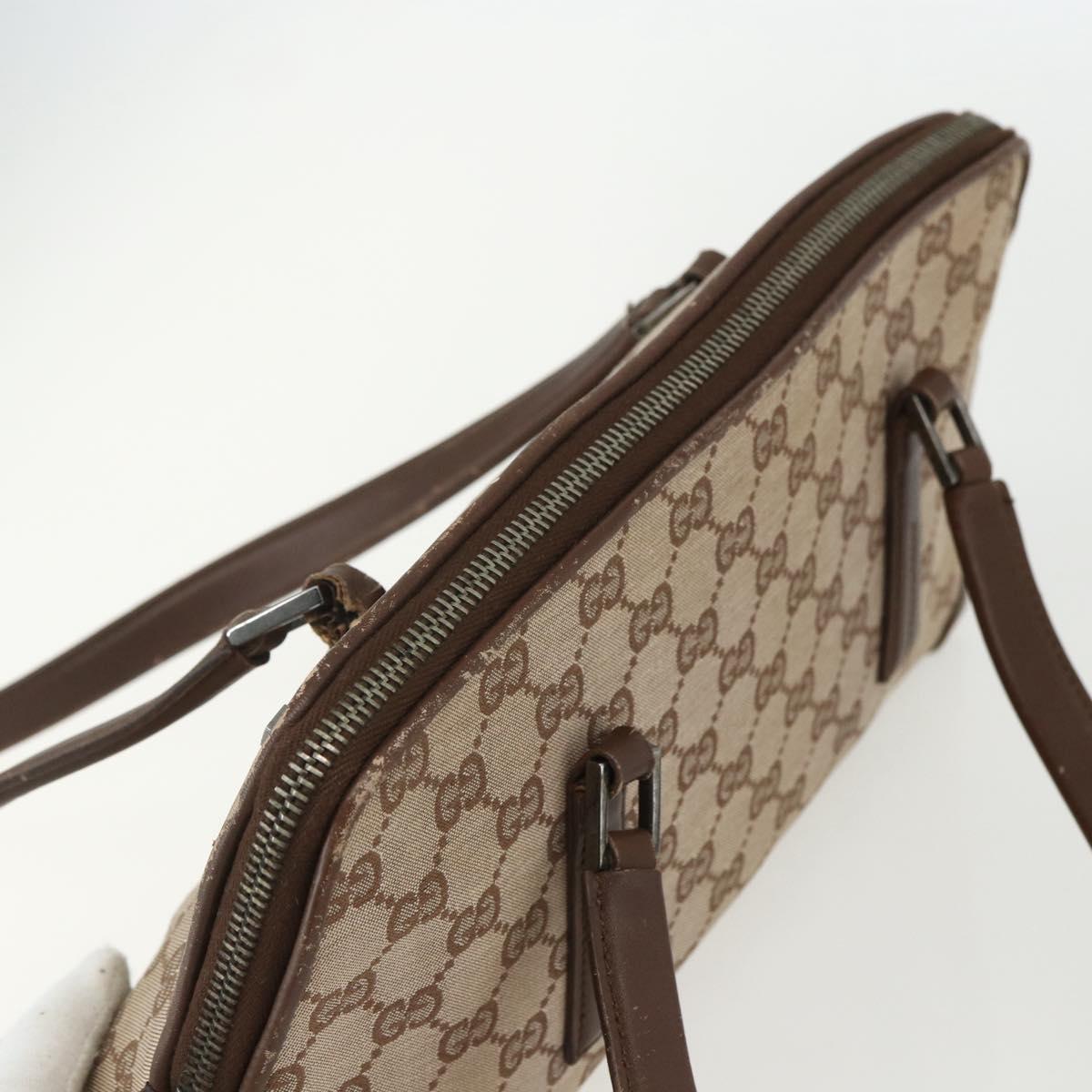 GUCCI GG Canvas Hand Bag Beige 001 4283 Auth 151530