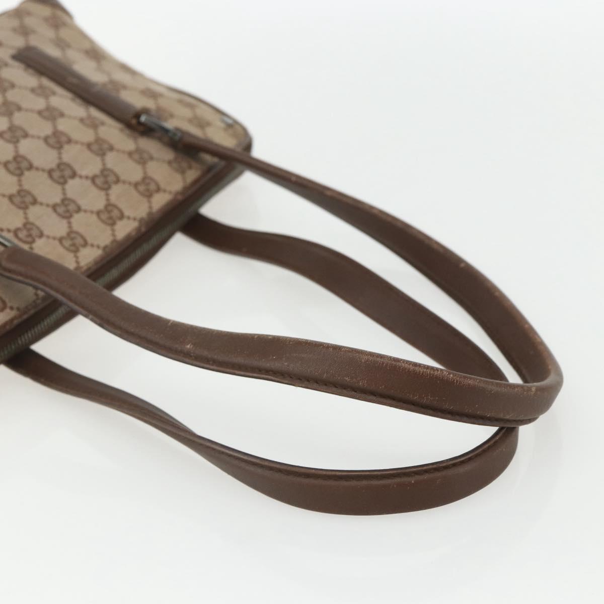 GUCCI GG Canvas Hand Bag Beige 001 4283 Auth 151530