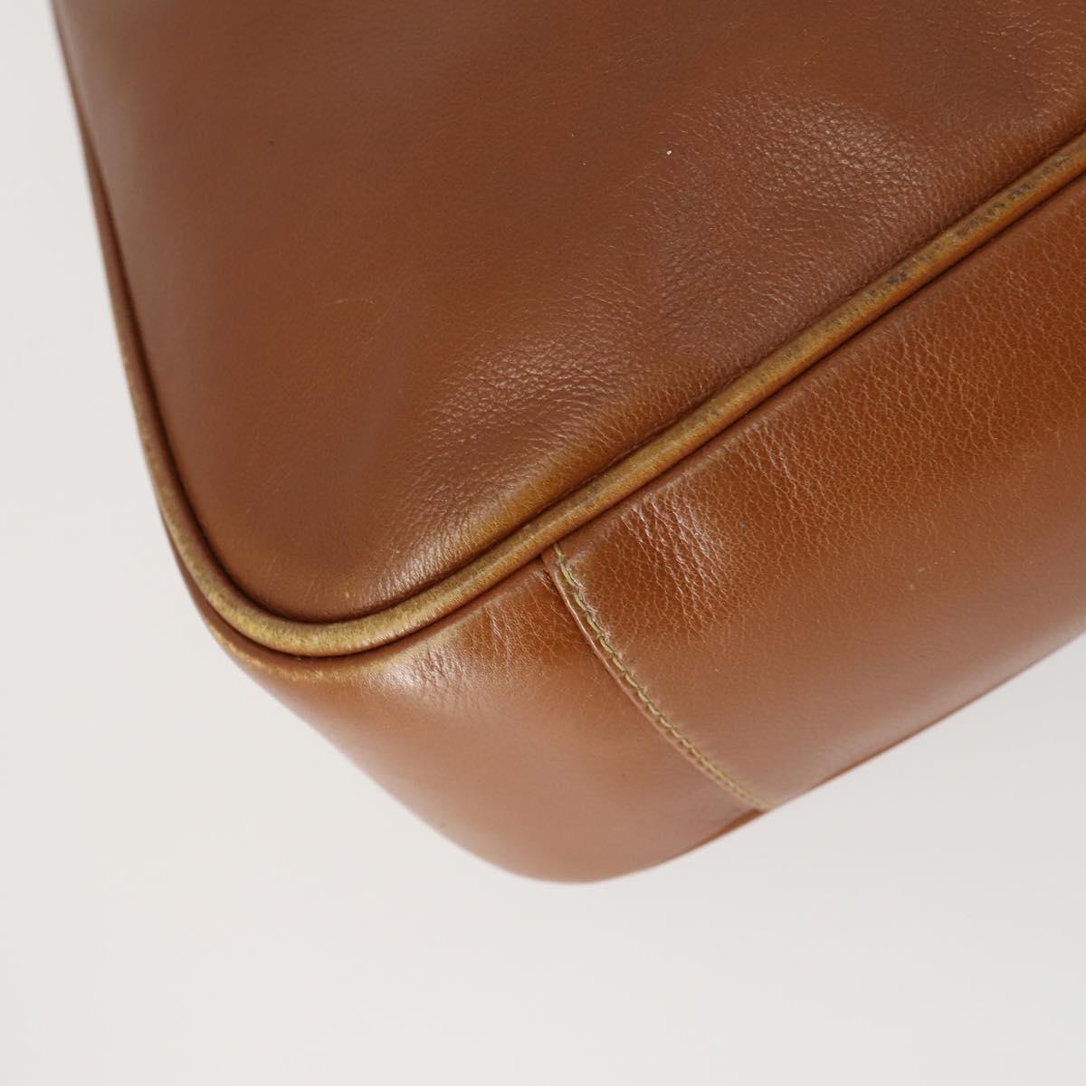 GUCCI Bamboo Shoulder Bag Leather 2way Brown Gold 001 2113 1638 Auth 151532