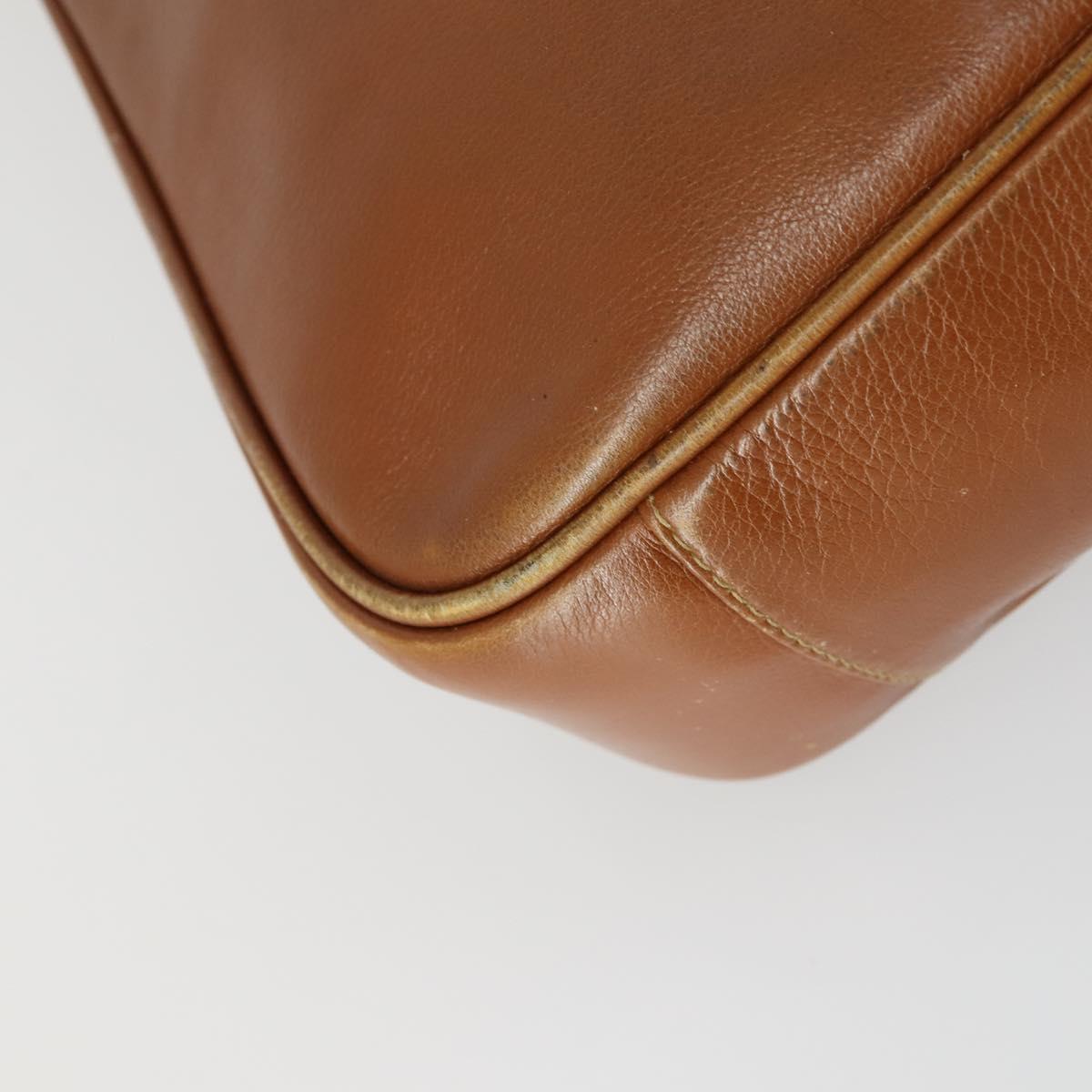 GUCCI Bamboo Shoulder Bag Leather 2way Brown Gold 001 2113 1638 Auth 151532