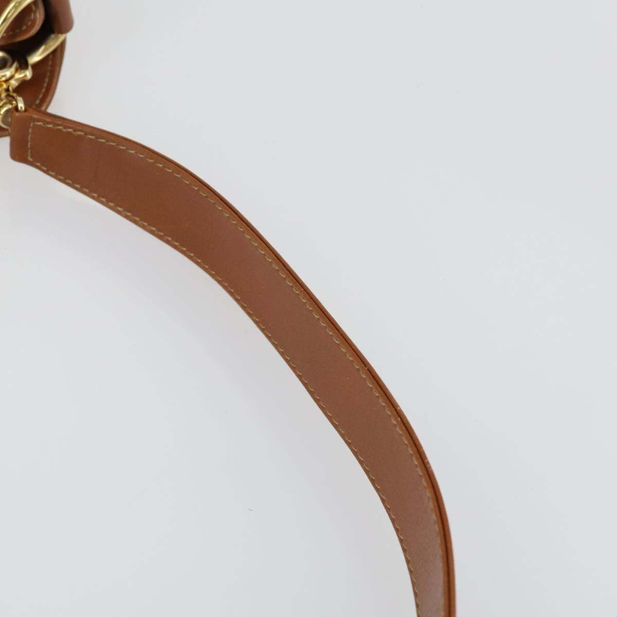 GUCCI Bamboo Shoulder Bag Leather 2way Brown Gold 001 2113 1638 Auth 151532