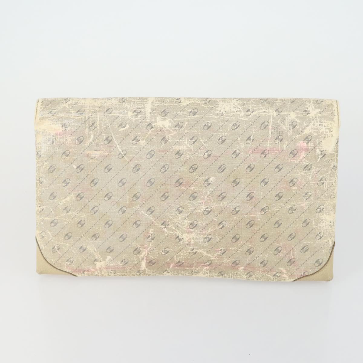 GUCCI GG Supreme Clutch Bag PVC 4 Set Beige Auth 151535