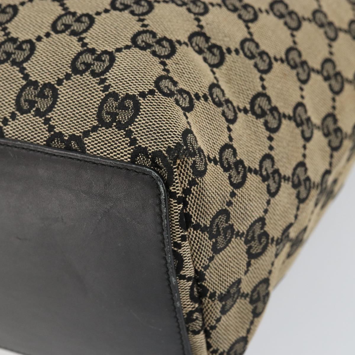 GUCCI GG Canvas Tote Bag Beige Gold 002 1098 Auth 151536