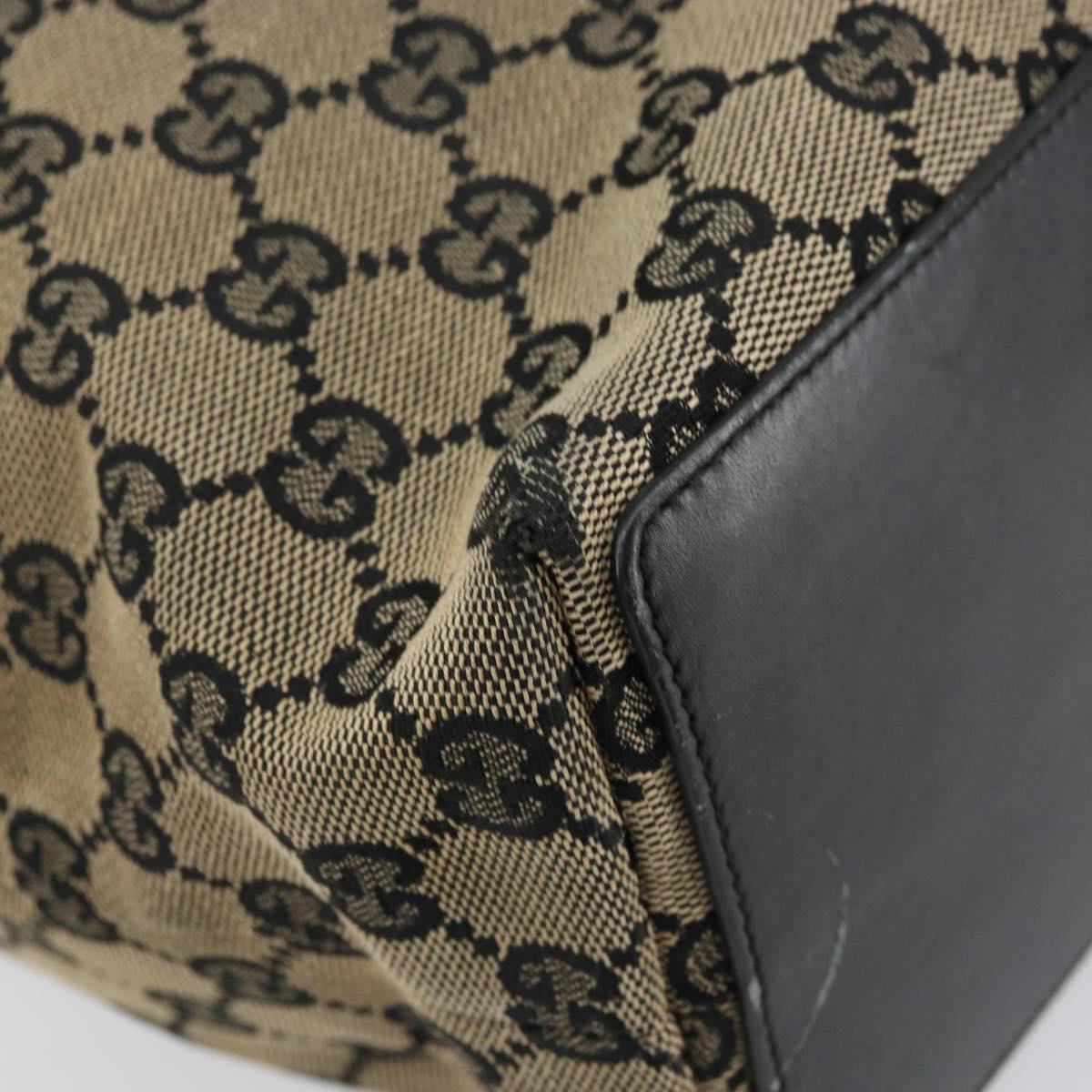 GUCCI GG Canvas Tote Bag Beige Gold 002 1098 Auth 151536