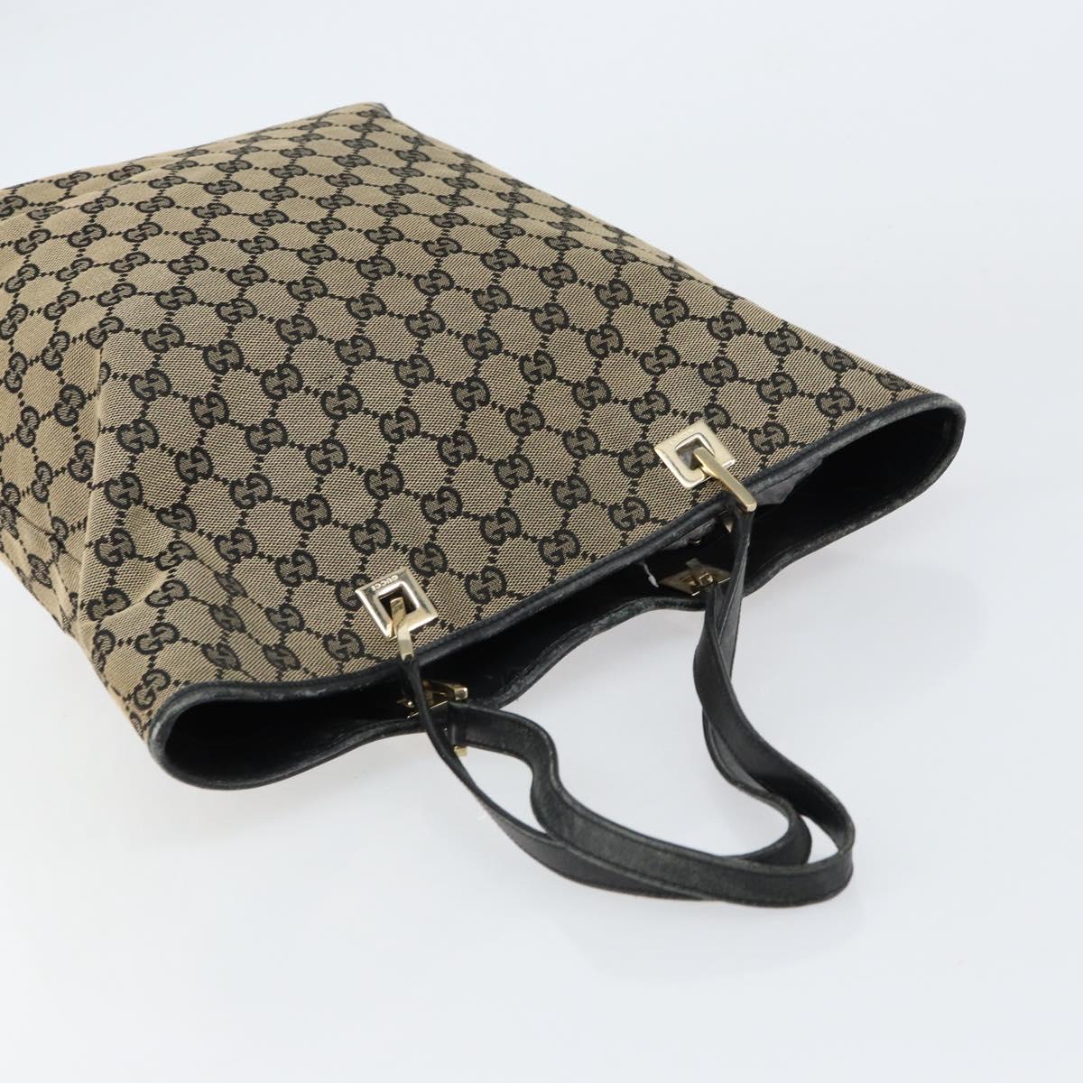 GUCCI GG Canvas Tote Bag Beige Gold 002 1098 Auth 151536
