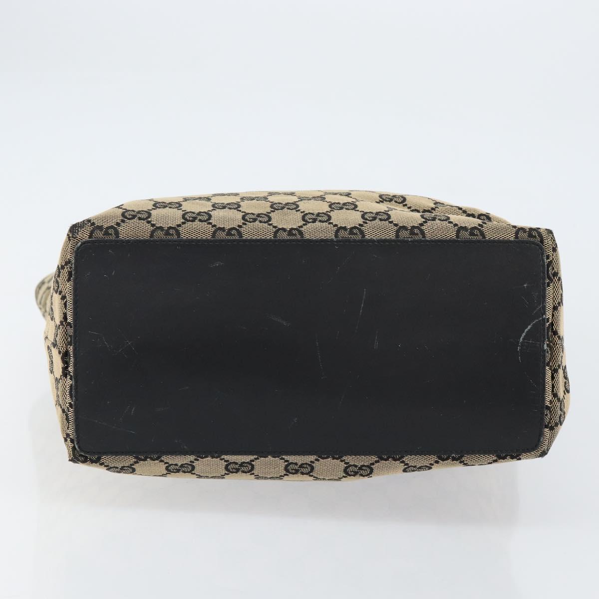 GUCCI GG Canvas Tote Bag Beige Gold 002 1098 Auth 151536