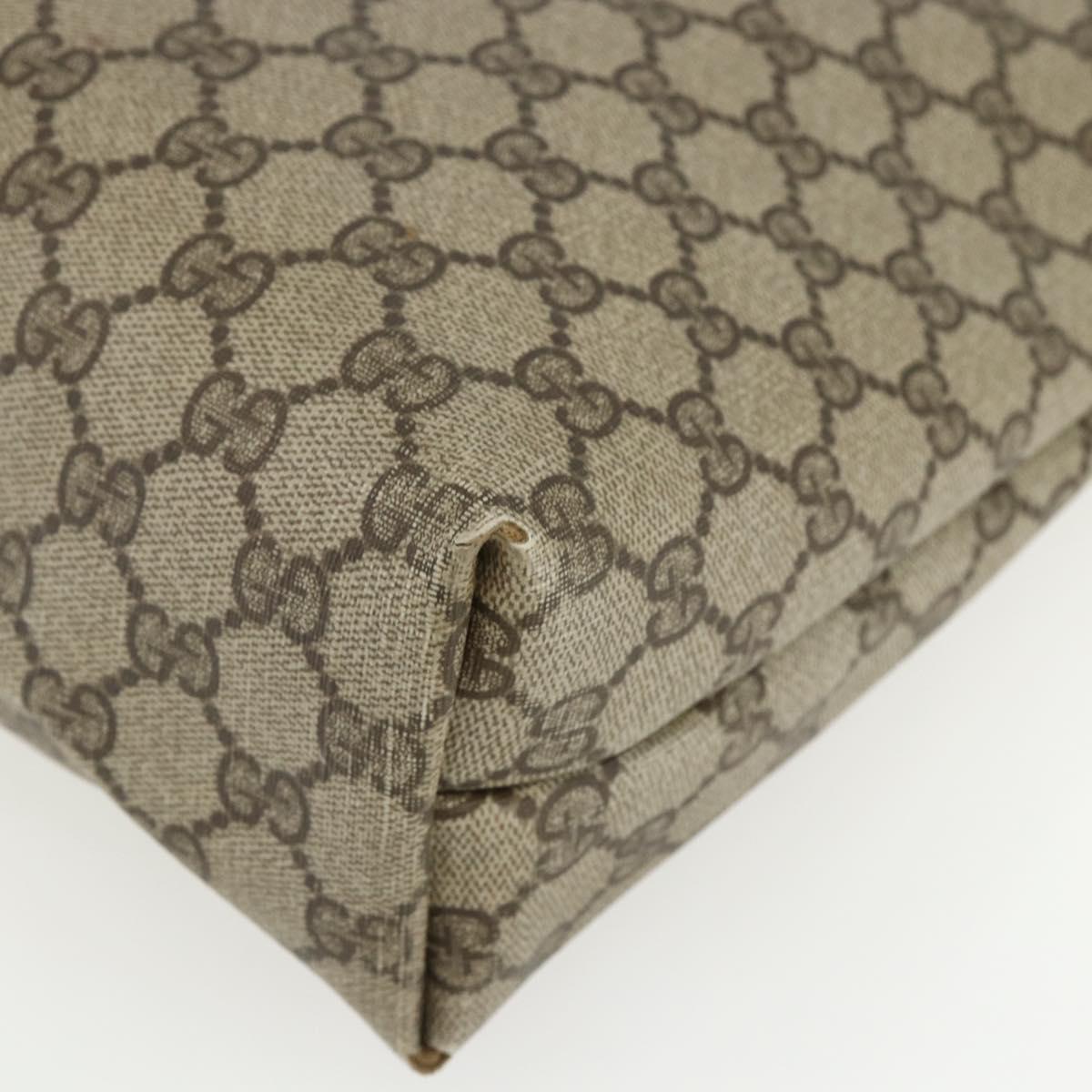 GUCCI GG Supreme Web Sherry Line Tote Bag PVC Beige Red 40 02 003 Auth 151539