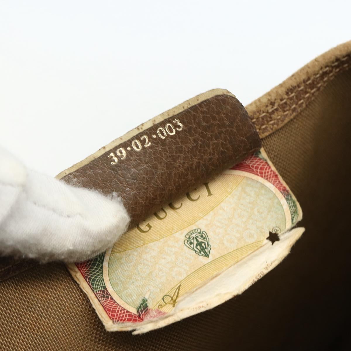 GUCCI GG Supreme Web Sherry Line Tote Bag PVC Beige Red 40 02 003 Auth 151539