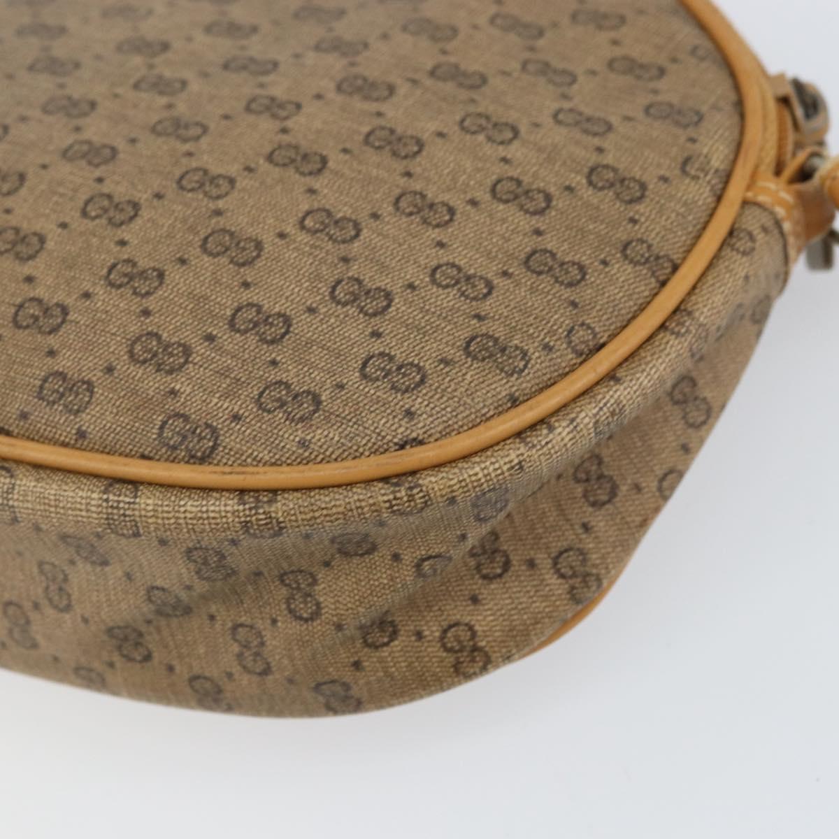 GUCCI Micro GG Supreme Shoulder Bag PVC Beige Gold 007 89 1113 Auth 151541