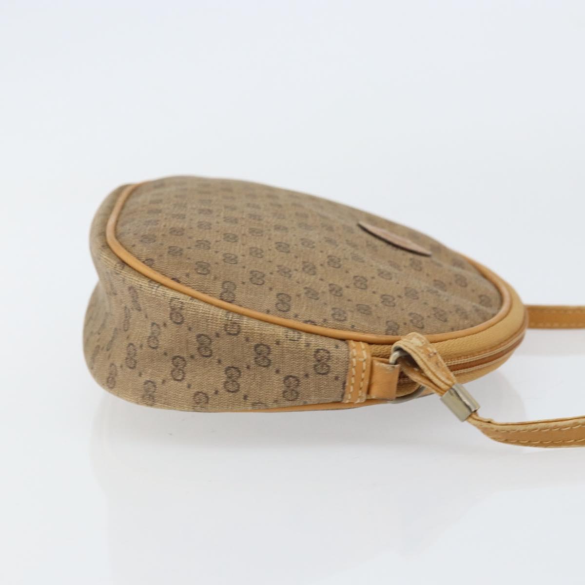GUCCI Micro GG Supreme Shoulder Bag PVC Beige Gold 007 89 1113 Auth 151541