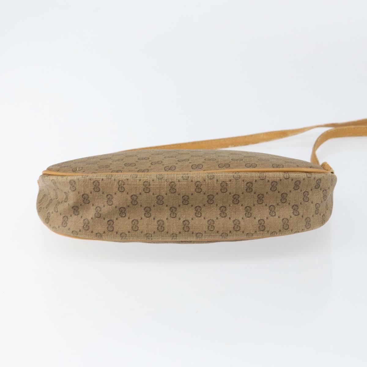 GUCCI Micro GG Supreme Shoulder Bag PVC Beige Gold 007 89 1113 Auth 151541