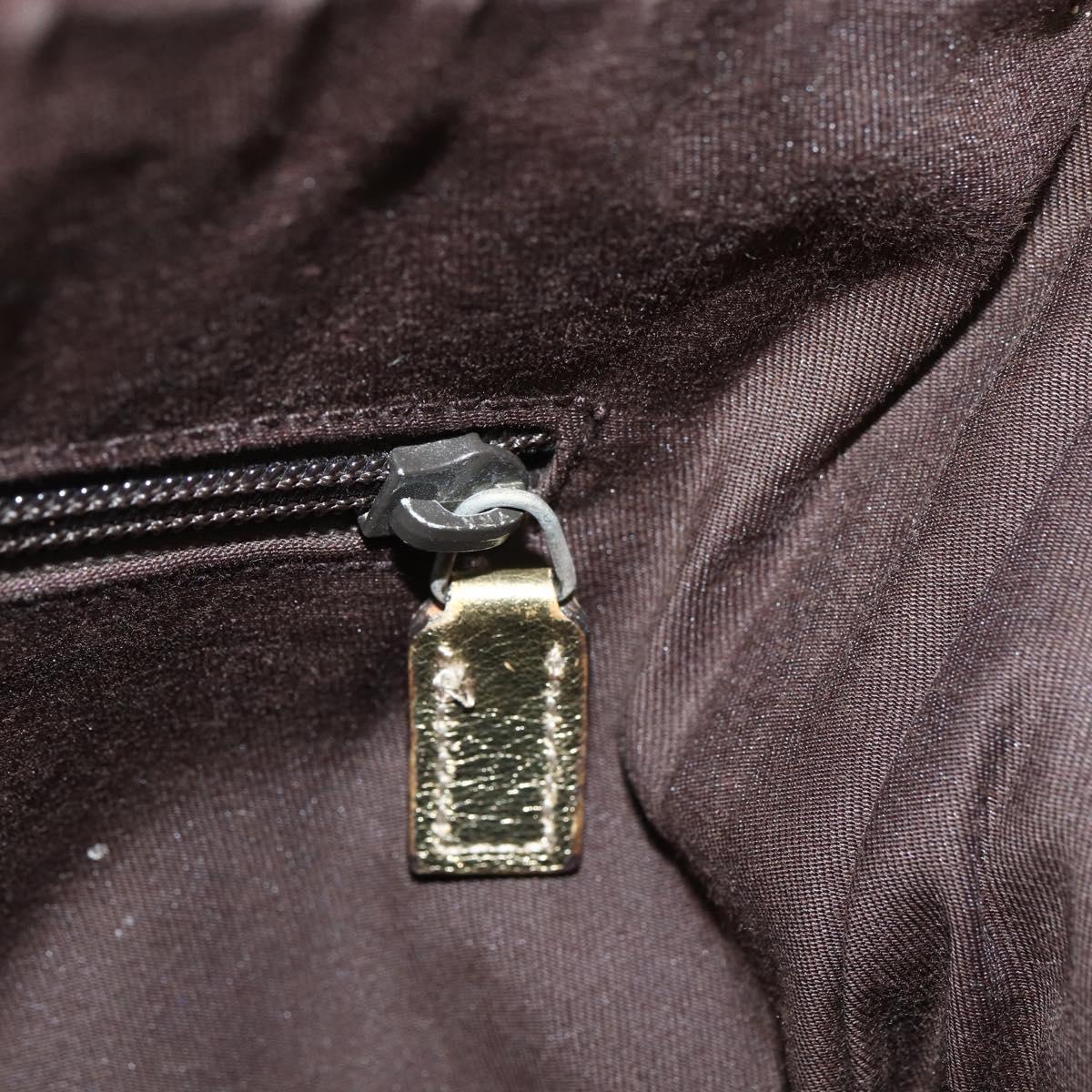 GUCCI GG Canvas Sherry Line Shoulder Bag Beige Gold 145857 Auth 151543