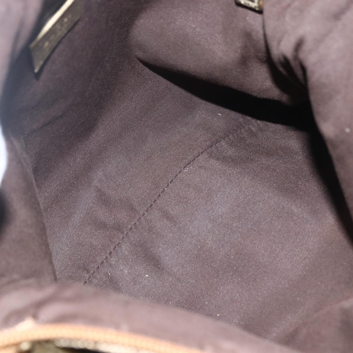 GUCCI GG Canvas Sherry Line Shoulder Bag Beige Gold 145857 Auth 151543