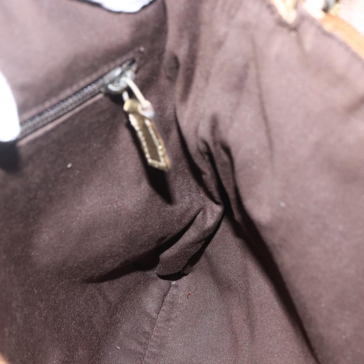 GUCCI GG Canvas Sherry Line Shoulder Bag Beige Gold 145857 Auth 151543