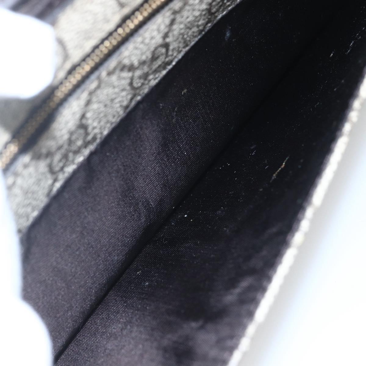 GUCCI GG Supreme Clutch Bag PVC Beige Gold 386852 Auth 151549