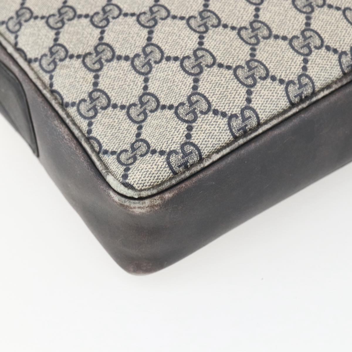 GUCCI GG Supreme Shoulder Bag PVC Navy Auth 151552