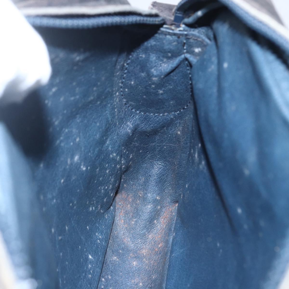 GUCCI GG Supreme Shoulder Bag PVC Navy Auth 151552