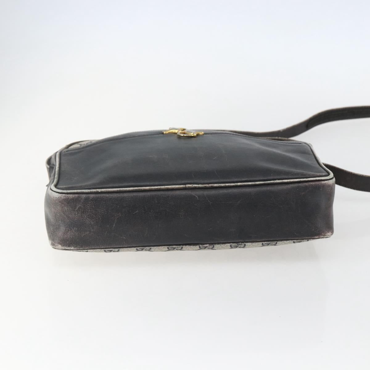 GUCCI GG Supreme Shoulder Bag PVC Navy Auth 151552