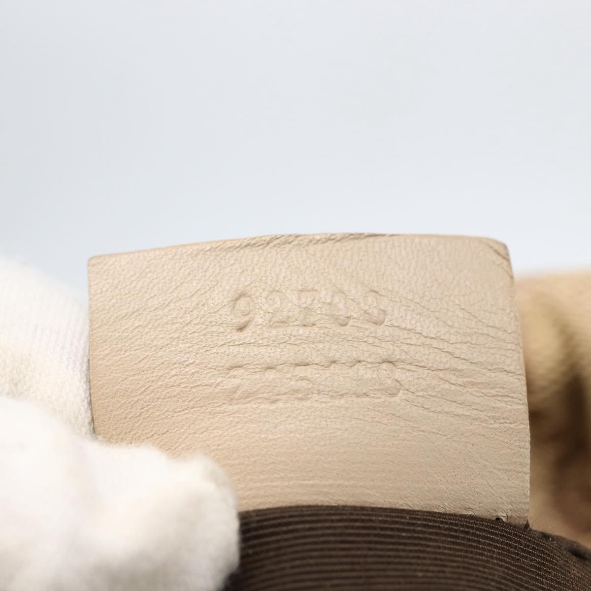 GUCCI GG Canvas Bamboo Shoulder Bag Beige Gold Auth 151554