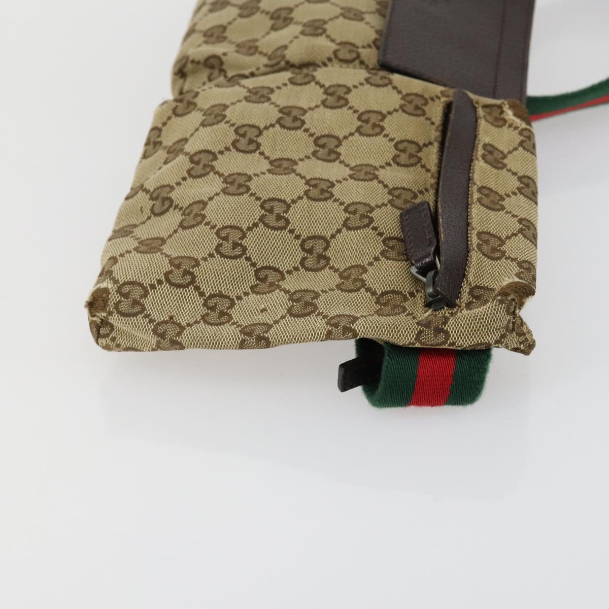 GUCCI GG Canvas Shoulder Bag 3 Set Beige Brown black Auth 151555