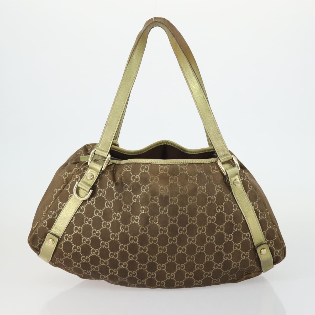 GUCCI GG Canvas Shoulder Bag 3 Set Beige Brown black Auth 151555