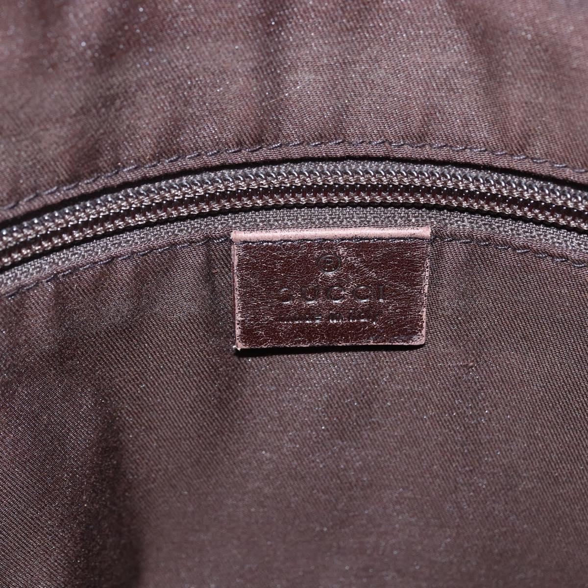 GUCCI GG Canvas Shoulder Bag Beige Silver 145857 Auth 151556