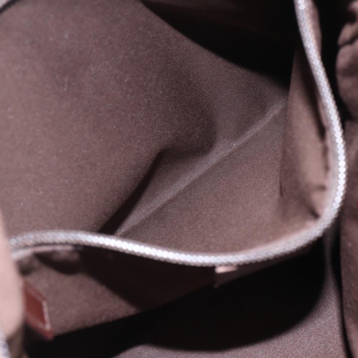 GUCCI GG Canvas Shoulder Bag Beige Silver 145857 Auth 151556