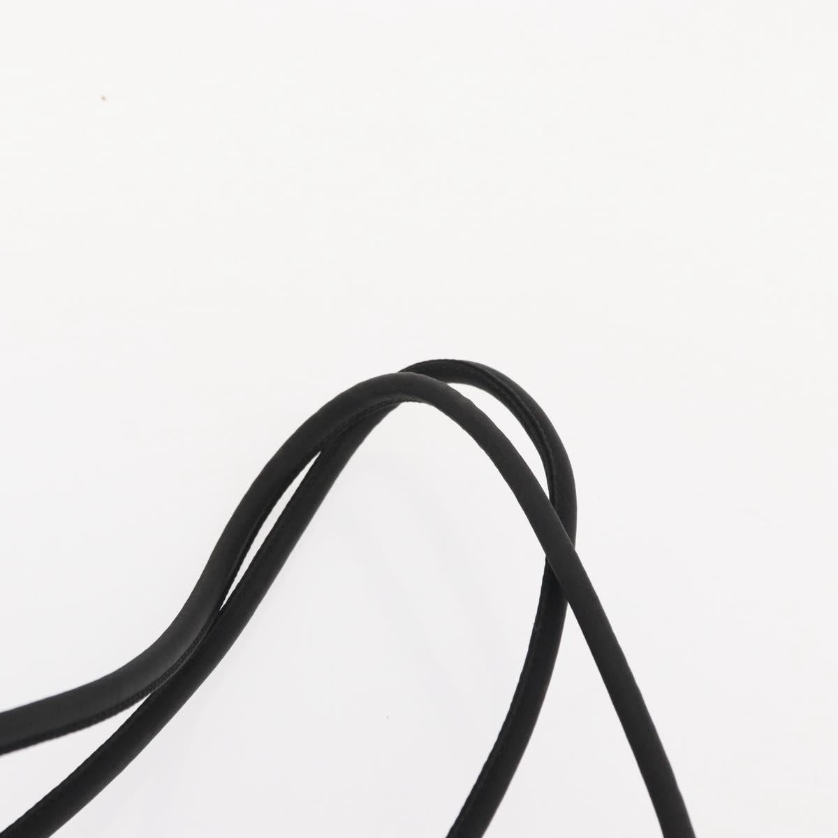 PRADA Tote Bag Nylon Black Silver Auth 151558