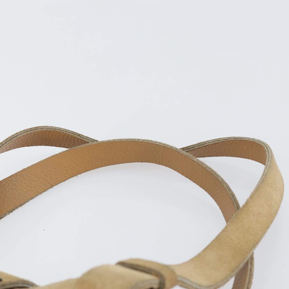 GUCCI Hand Bag Suede Beige Auth 151564