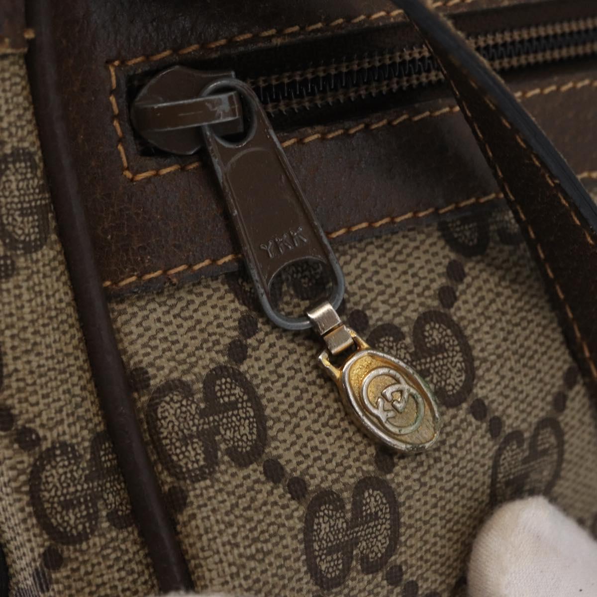 GUCCI GG Supreme Web Sherry Line Bag PVC Beige Gold 32 02 004 Auth 151575