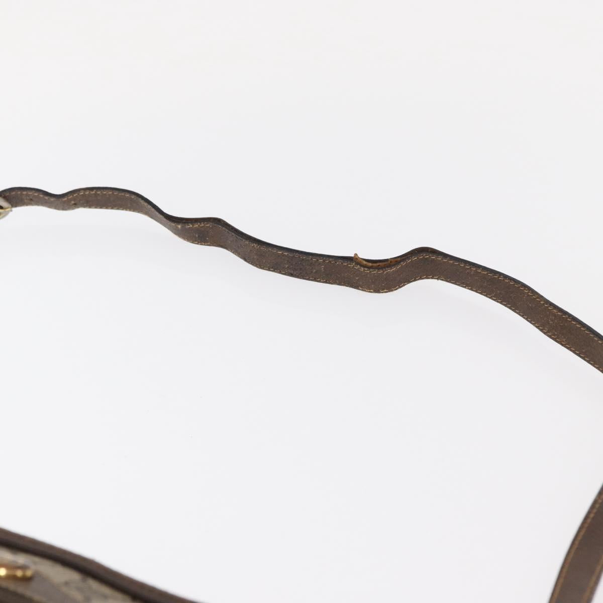 GUCCI GG Supreme Web Sherry Line Bag PVC Beige Gold 32 02 004 Auth 151575