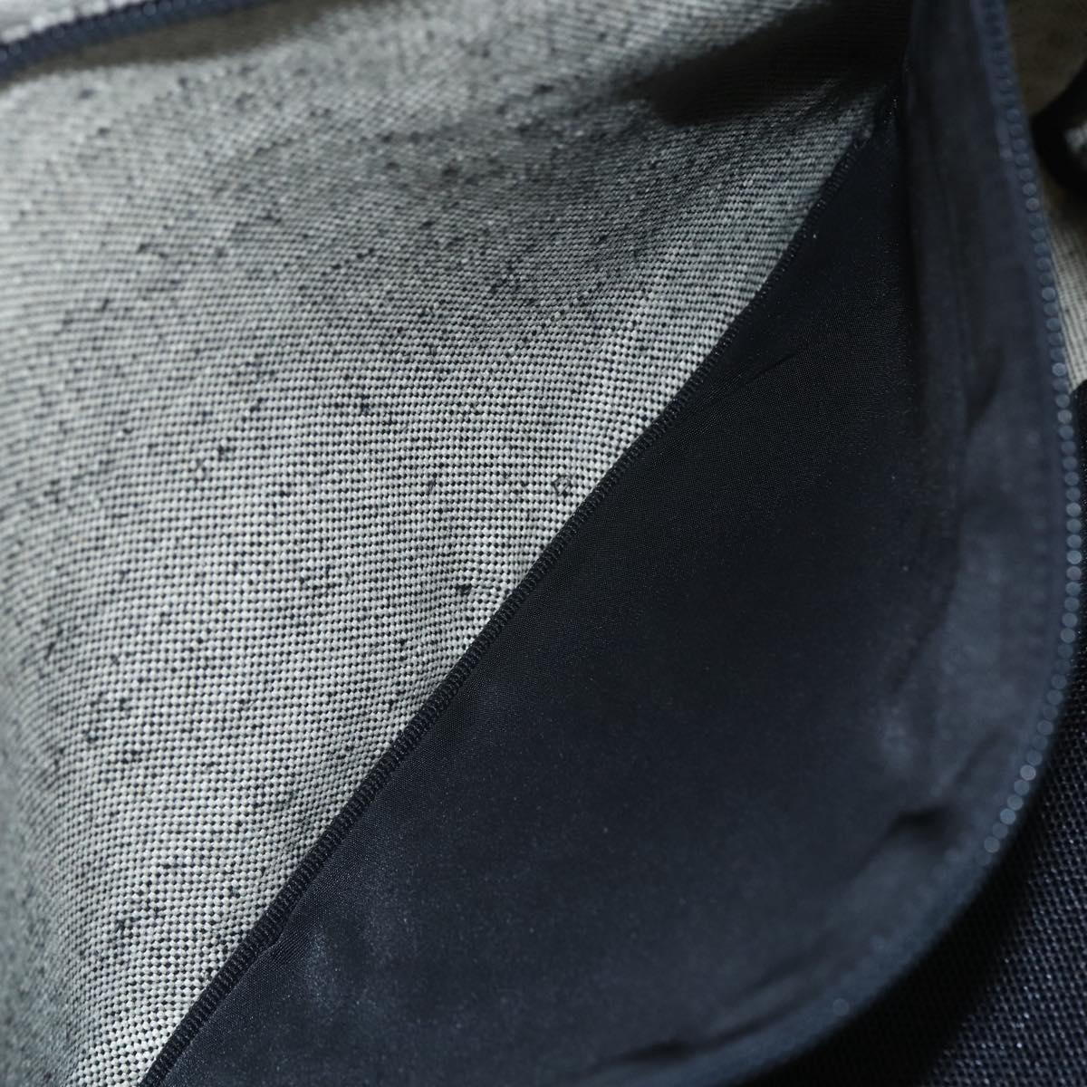 PRADA Tote Bag Canvas Gray Silver Auth 151578