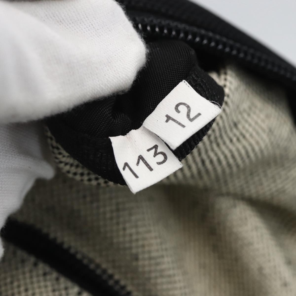 PRADA Tote Bag Canvas Gray Silver Auth 151578