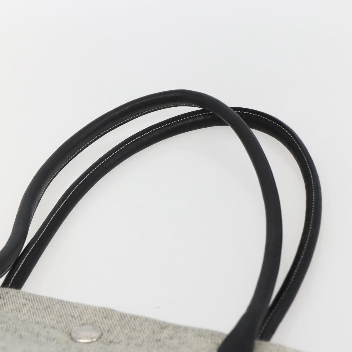 PRADA Tote Bag Canvas Gray Silver Auth 151578