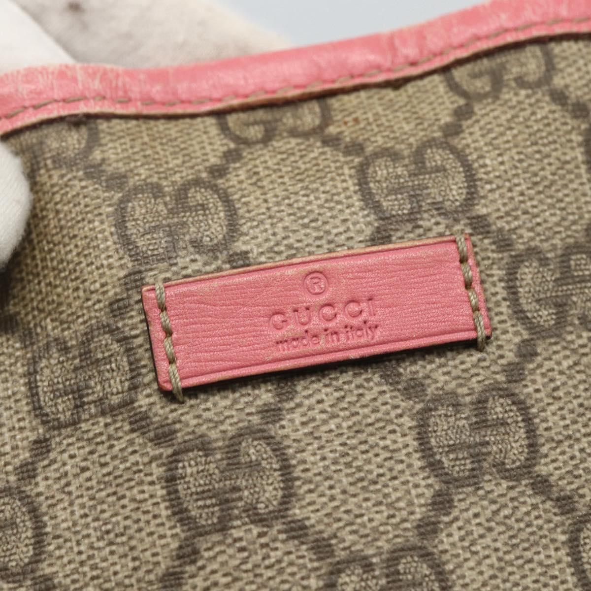 GUCCI GG Supreme Tote Bag PVC Beige Gold 197953 Auth 151580