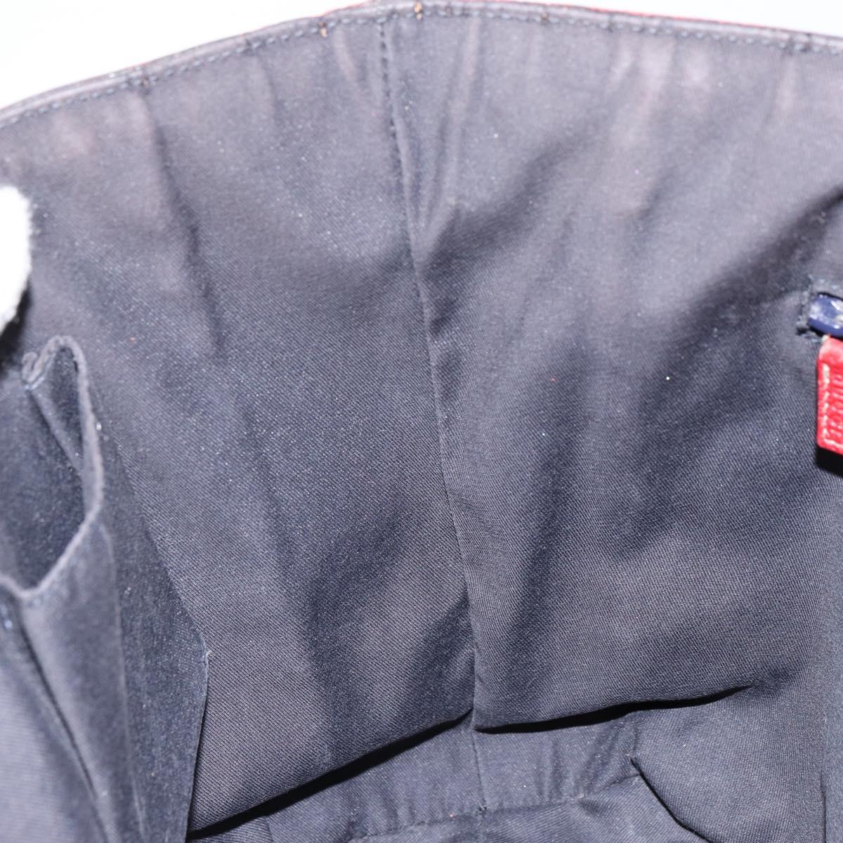 GUCCI GG Canvas Hand Bag Navy Gold 130739 Auth 151583