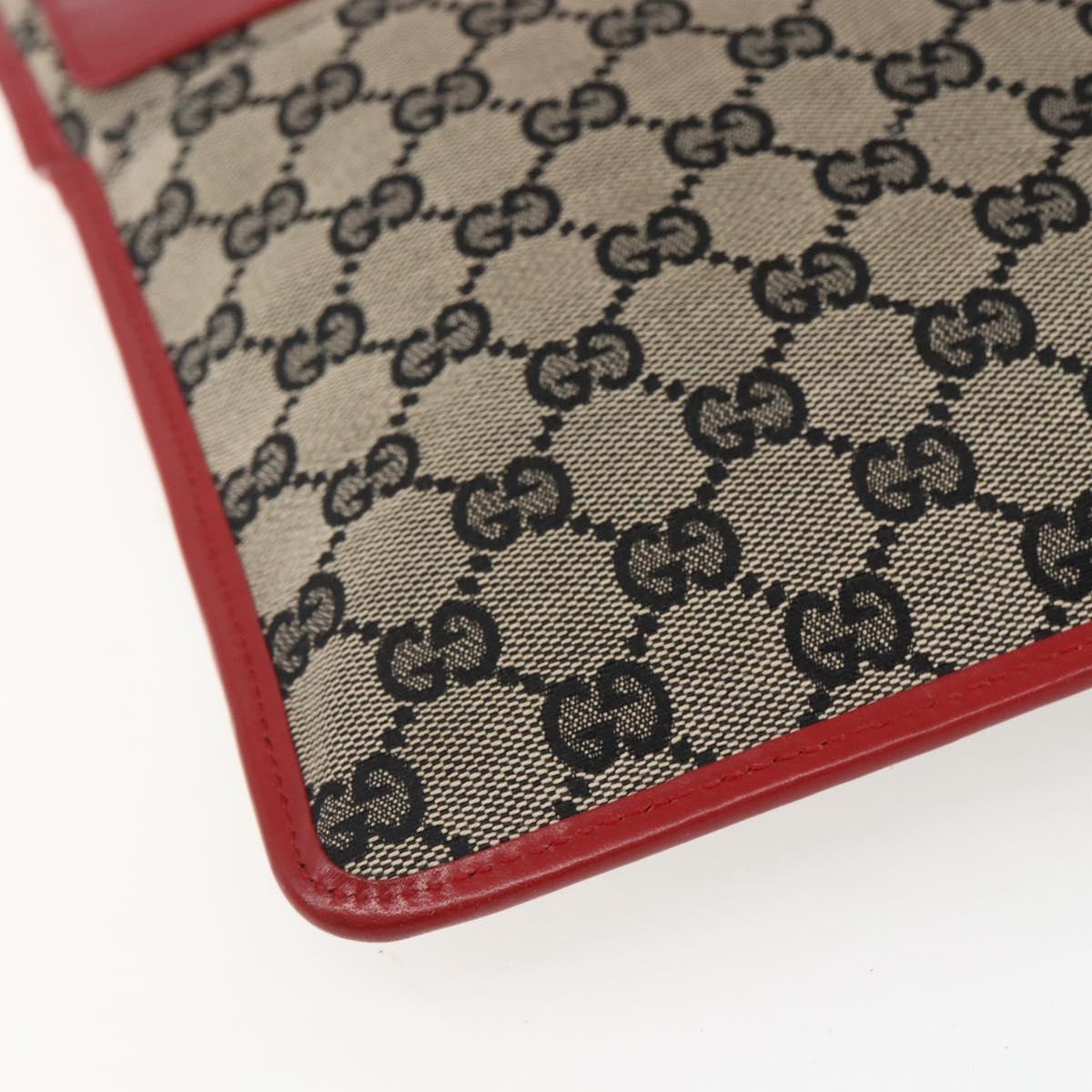 GUCCI GG Canvas Shoulder Bag Beige Gold 019 0348 Auth 151586