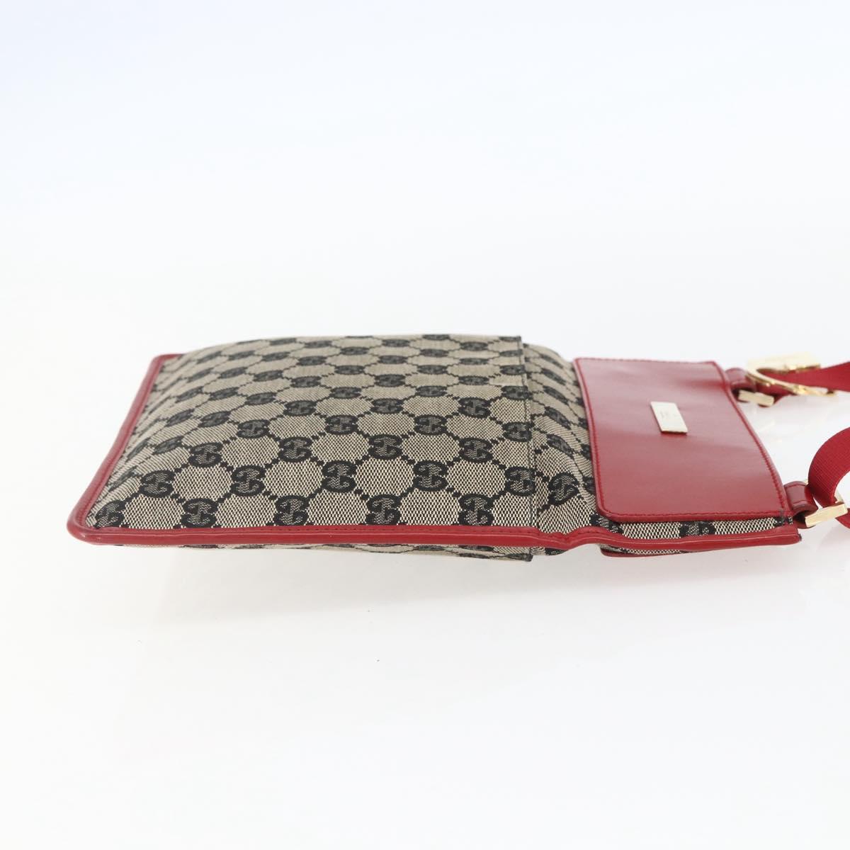 GUCCI GG Canvas Shoulder Bag Beige Gold 019 0348 Auth 151586A