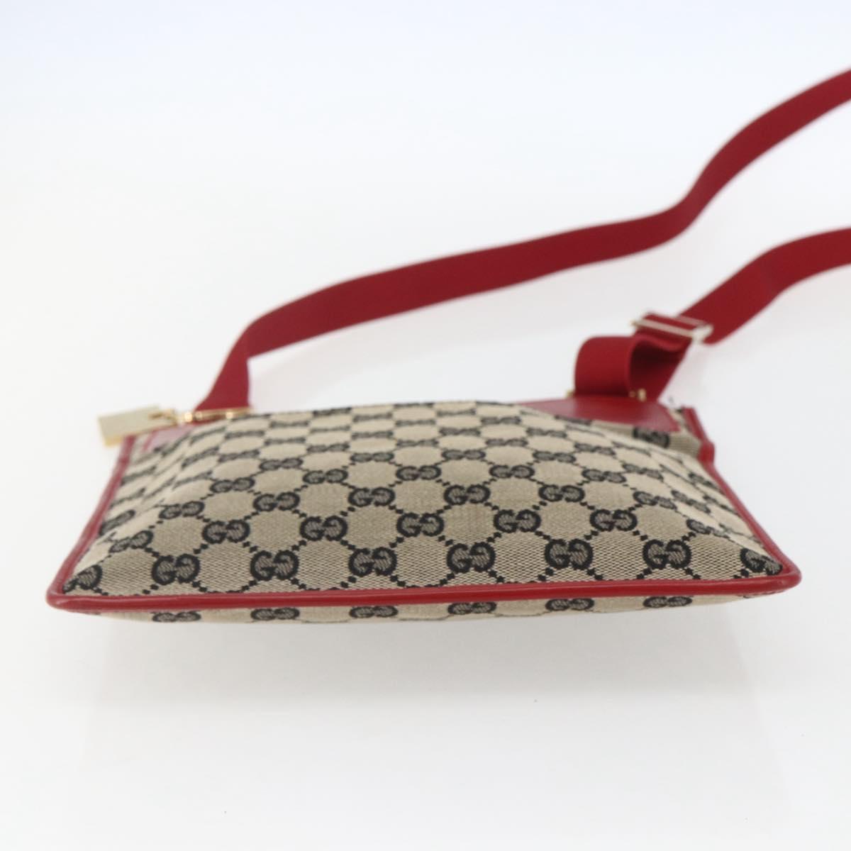 GUCCI GG Canvas Shoulder Bag Beige Gold 019 0348 Auth 151586A