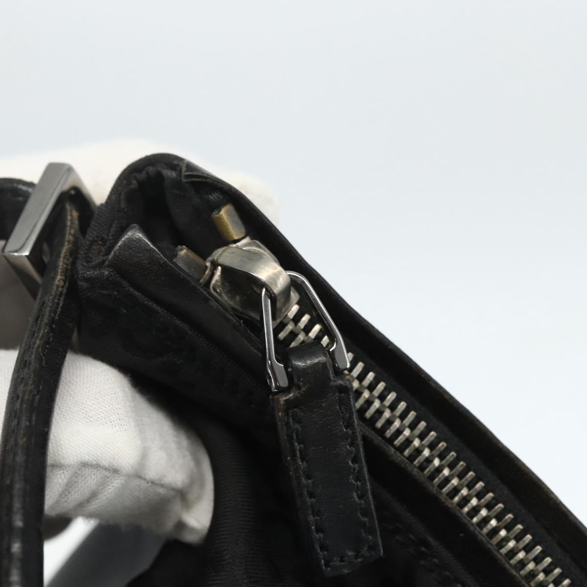 GUCCI GG Canvas Shoulder Bag Black Silver 001 3766 2123 Auth 151598