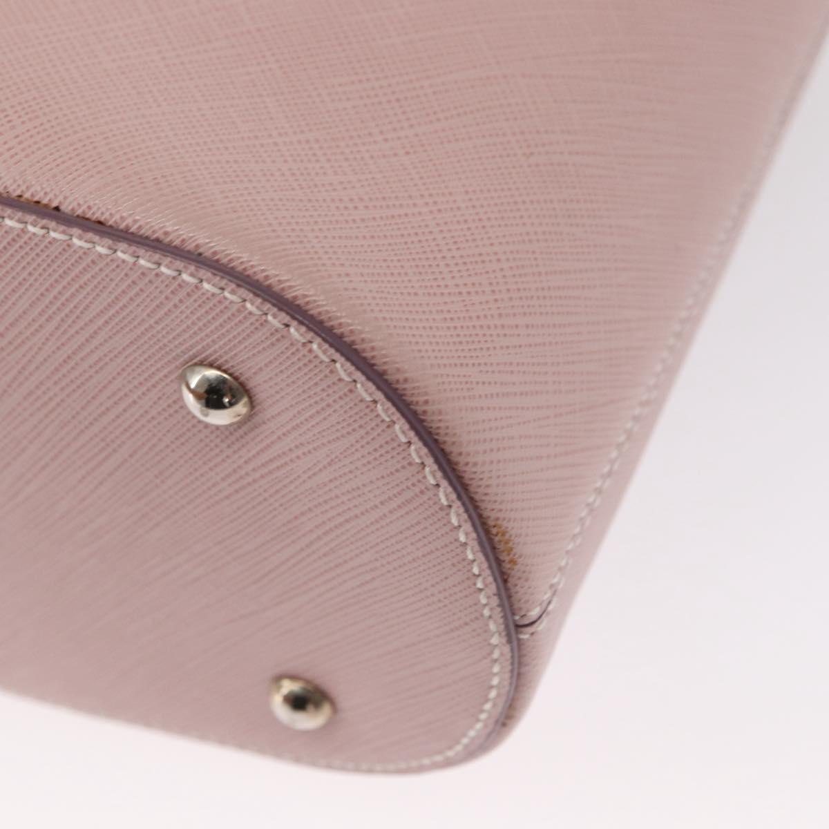 Salvatore Ferragamo Hand Bag Leather Pink Silver Auth 151599