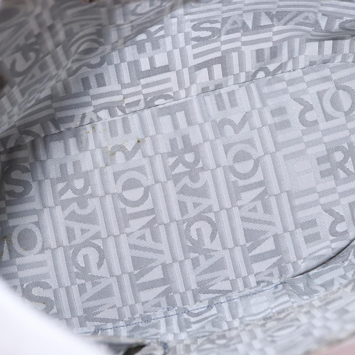 Salvatore Ferragamo Hand Bag Leather Pink Silver Auth 151599