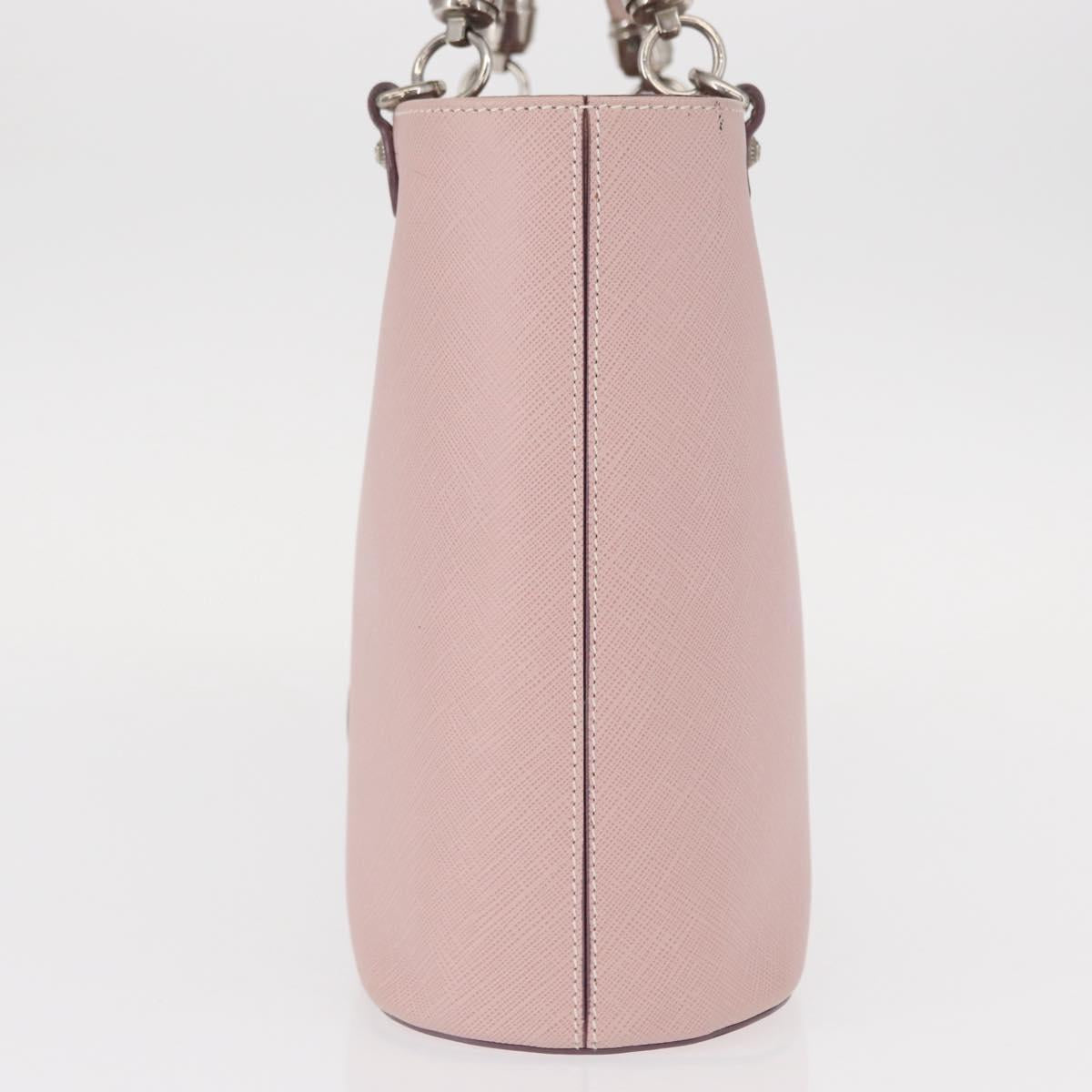 Salvatore Ferragamo Hand Bag Leather Pink Silver Auth 151599