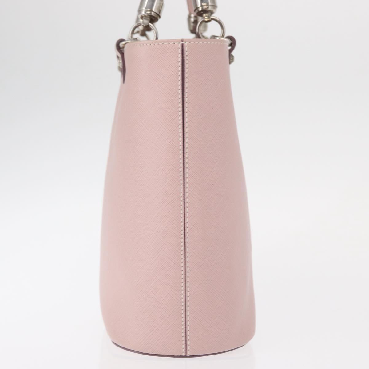 Salvatore Ferragamo Hand Bag Leather Pink Silver Auth 151599