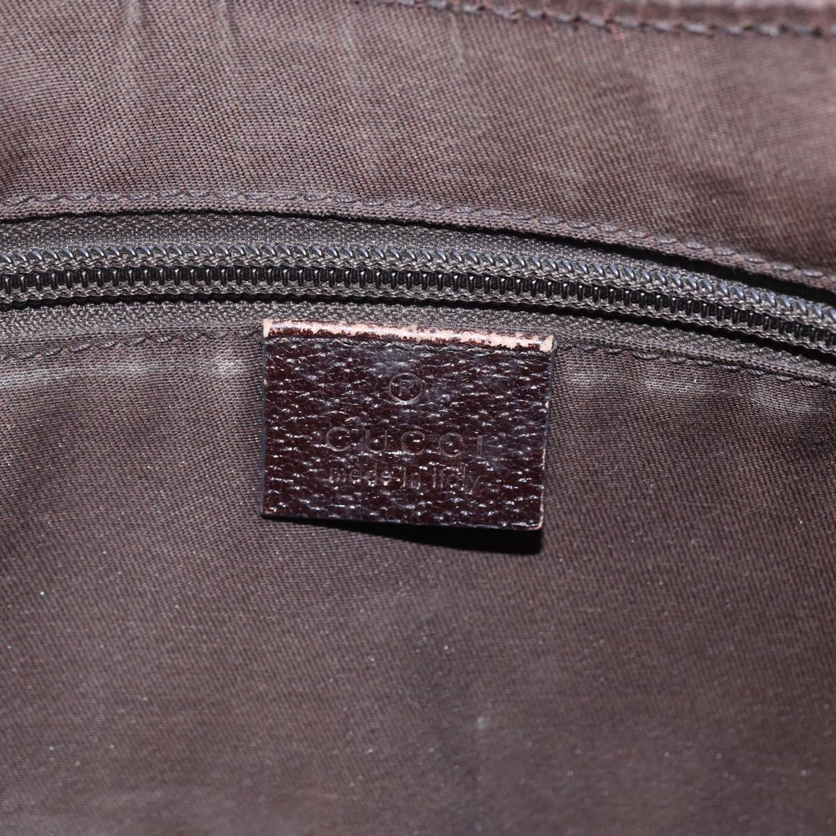 GUCCI GG Canvas Shoulder Bag Beige Silver 181092 Auth 151600