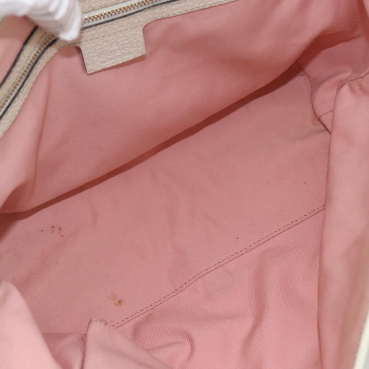 GUCCI GG Canvas Sherry Line Tote Bag Pink Gold khaki 137396 Auth 151602