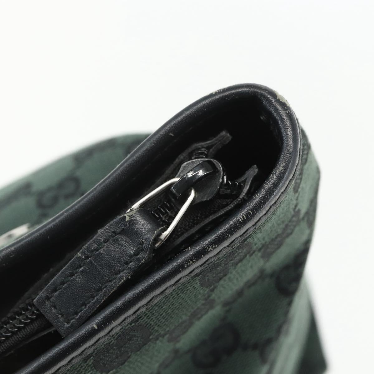 GUCCI GG Canvas Tote Bag Black Silver 285585 Auth 151603