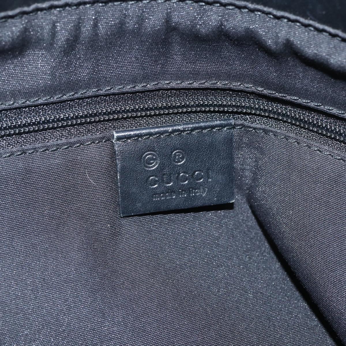 GUCCI GG Canvas Tote Bag Black Silver 285585 Auth 151603