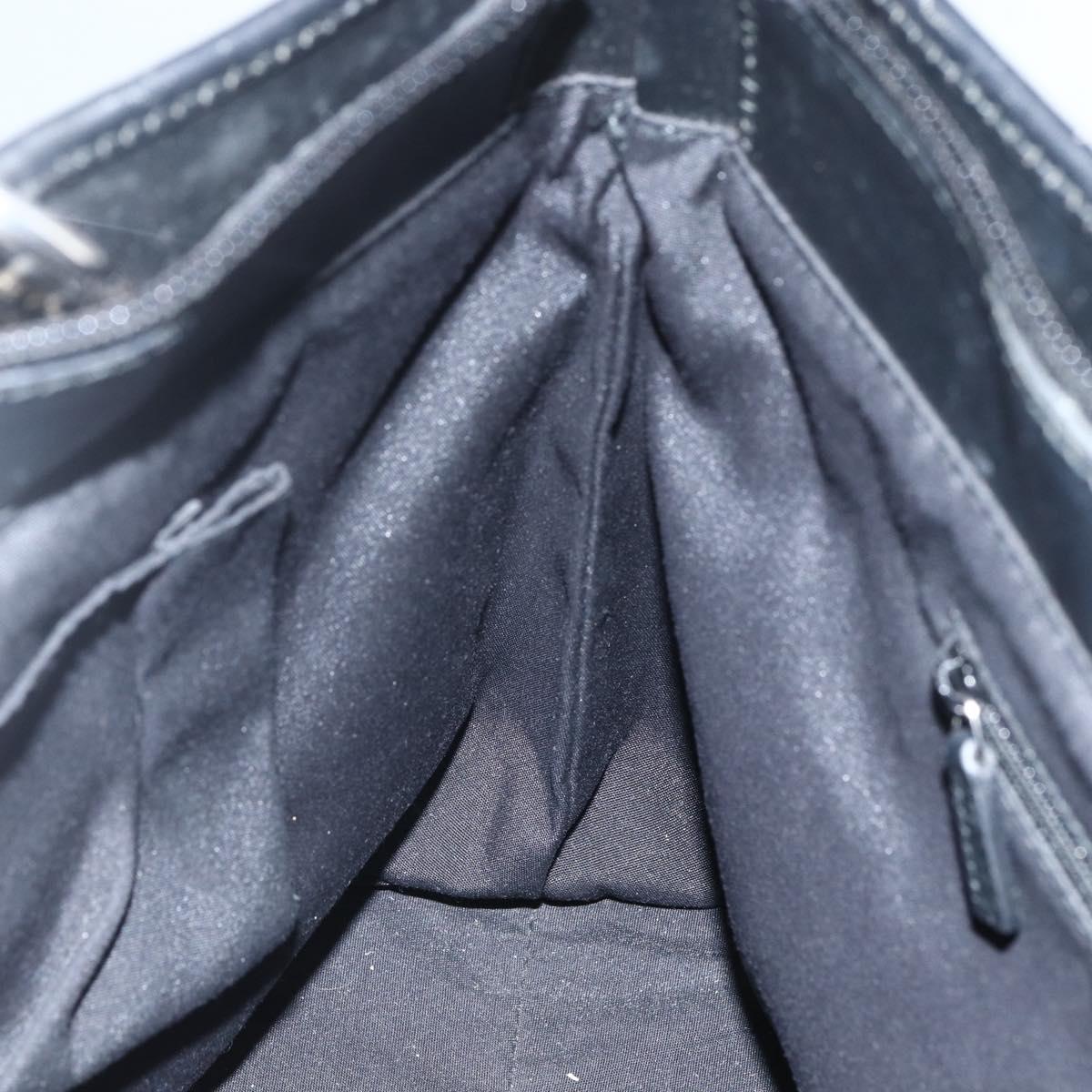 GUCCI GG Canvas Tote Bag Black Silver 285585 Auth 151603